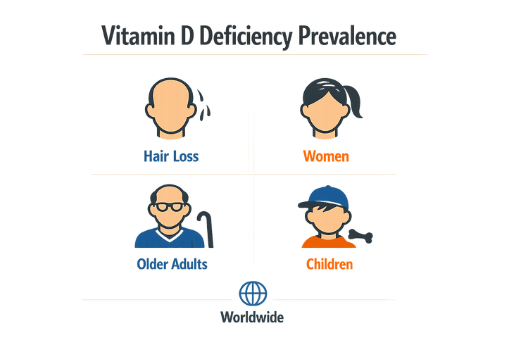 An infographic on Vitamin D deficiency prevalence.